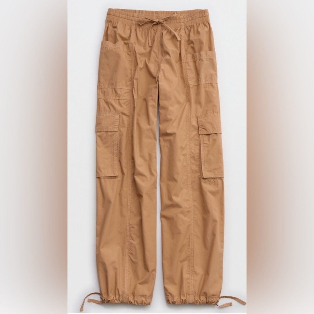 XS Aerie High Waisted Go-For-It Baggy Cargo Pant Color toasty